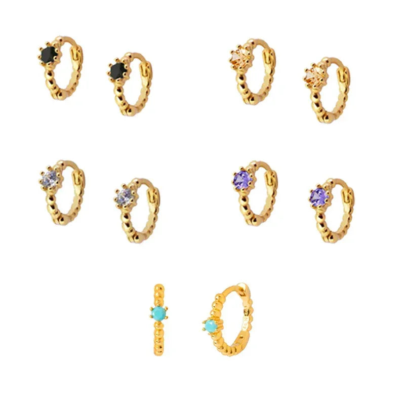 Round Rhinestone Earrings - Viexta