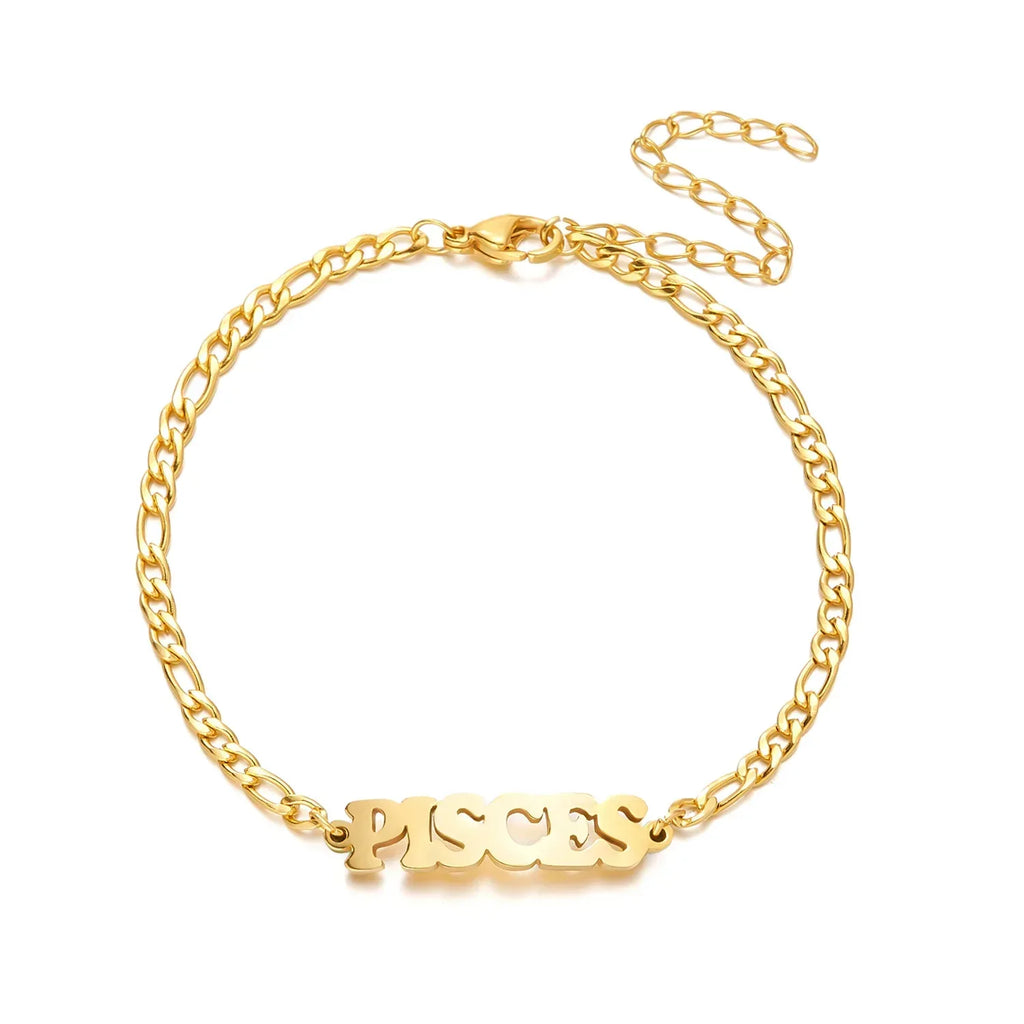 Stainless Steel Zodiac printed Bracelet - Viexta