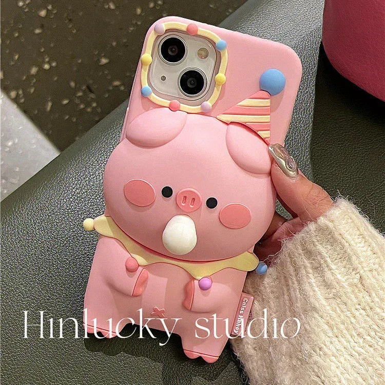 Press Bubble Blowing Cartoon Silicone iPhone Case - Viexta