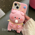 Press Bubble Blowing Cartoon Silicone iPhone Case - Viexta