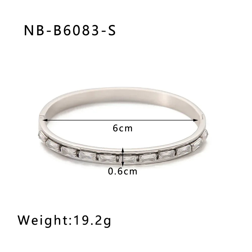 zircon-titanium-steel-electroplated-bracelet - Viexta