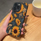 Shockproof Frosted Vintage Sunflower iPhone Case - Viexta