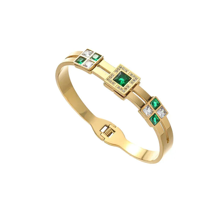 Titanium Steel Plated 18K Gold Light Luxury Bracelet - Viexta