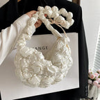 Shiny Silver Color Cloud Bag - Viexta