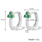 Color Zircon Flower Earrings - Viexta