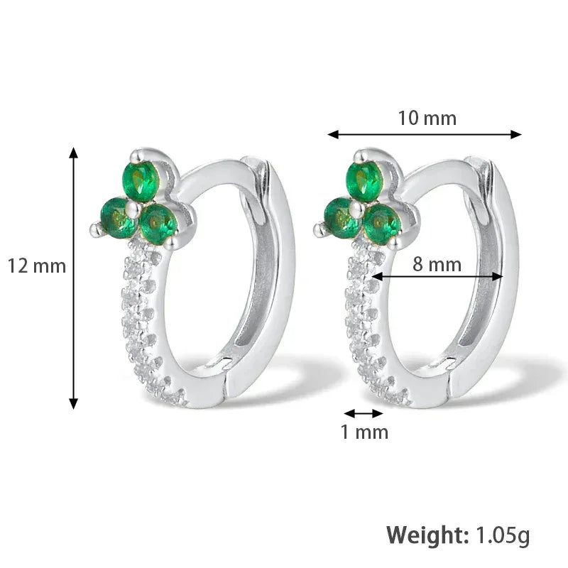 Color Zircon Flower Earrings - Viexta