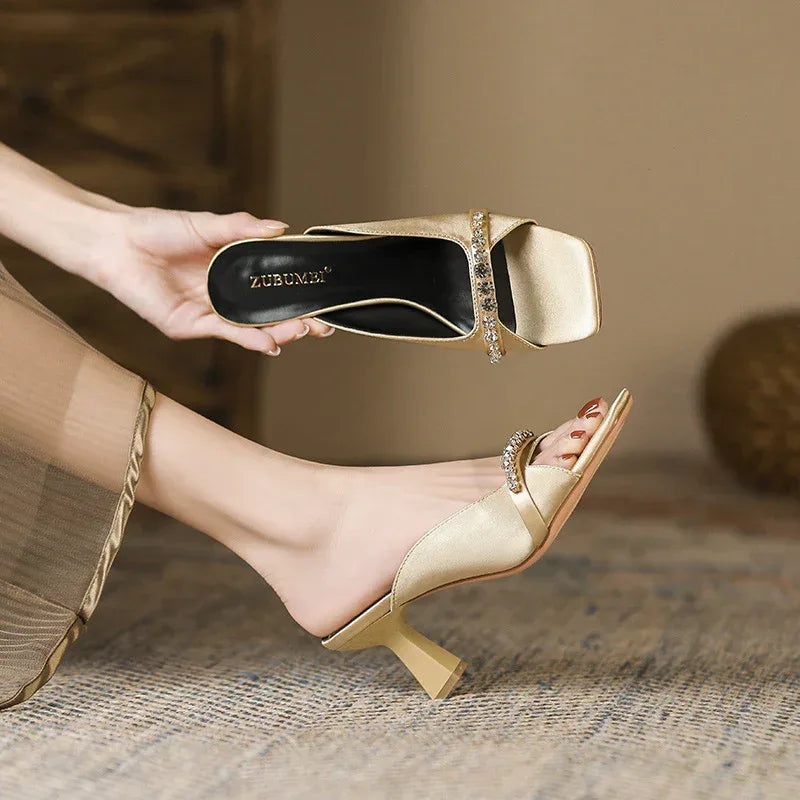 Classy Rhinestone Heels - Viexta