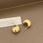 Brushed Metal Stud Earrings