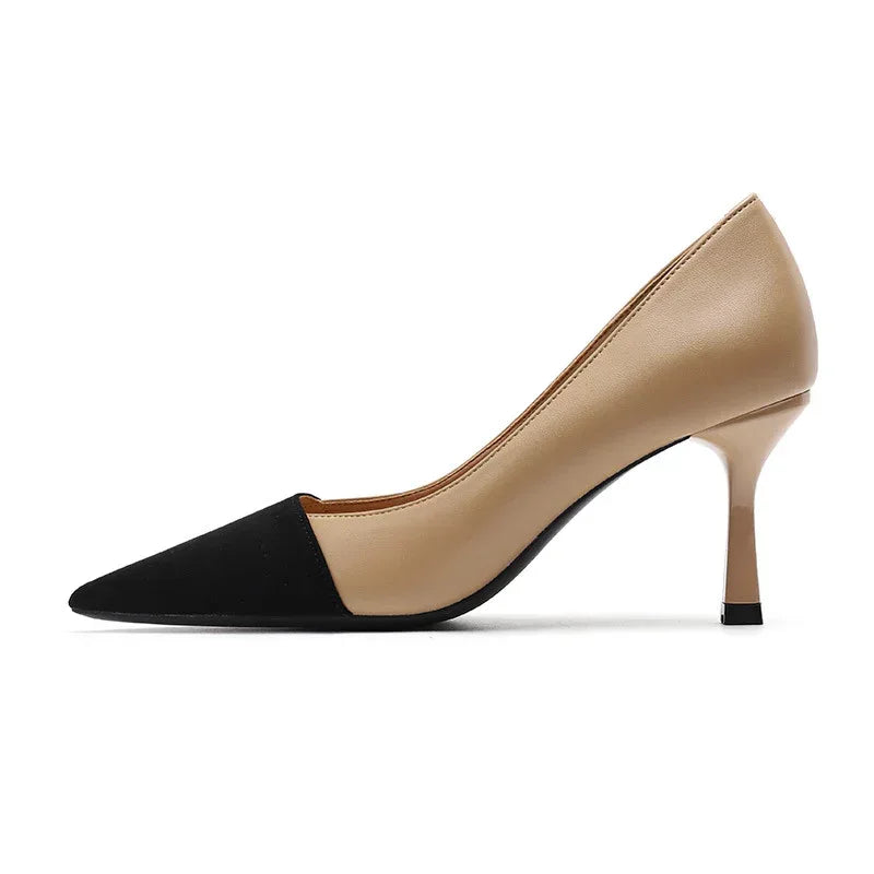 Color-blocking Stiletto Pumps Heels - Viexta