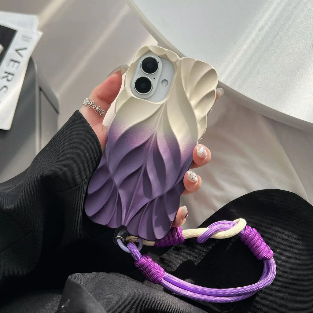 Personalized Leaf Pattern Gradient iPhone Case - Viexta