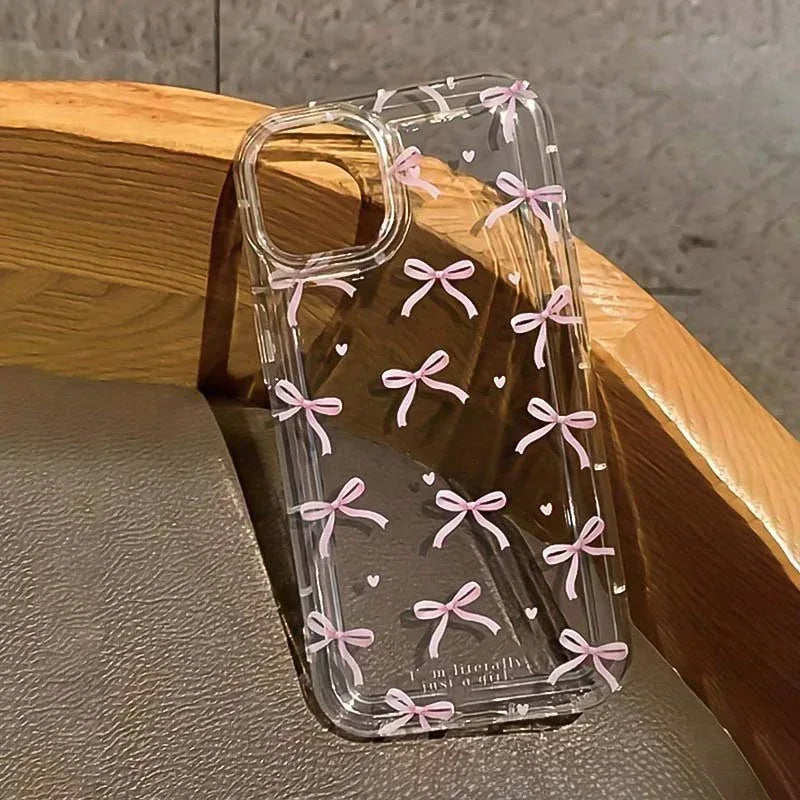 Full Screen Bow TPU Phone Case Transparent - Viexta