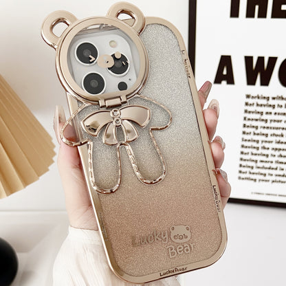 Glitter Lucky Bear iPhone Case