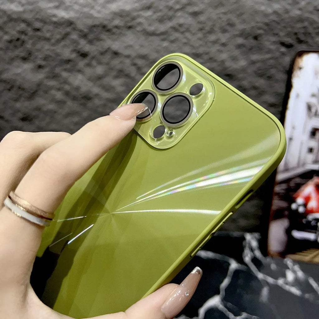 Crystal Glass Lens Protector iPhone Case - Viexta