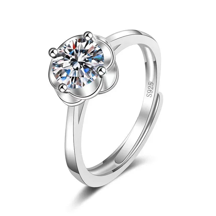 Six-claw 1 Karat Engagement Ring - Viexta