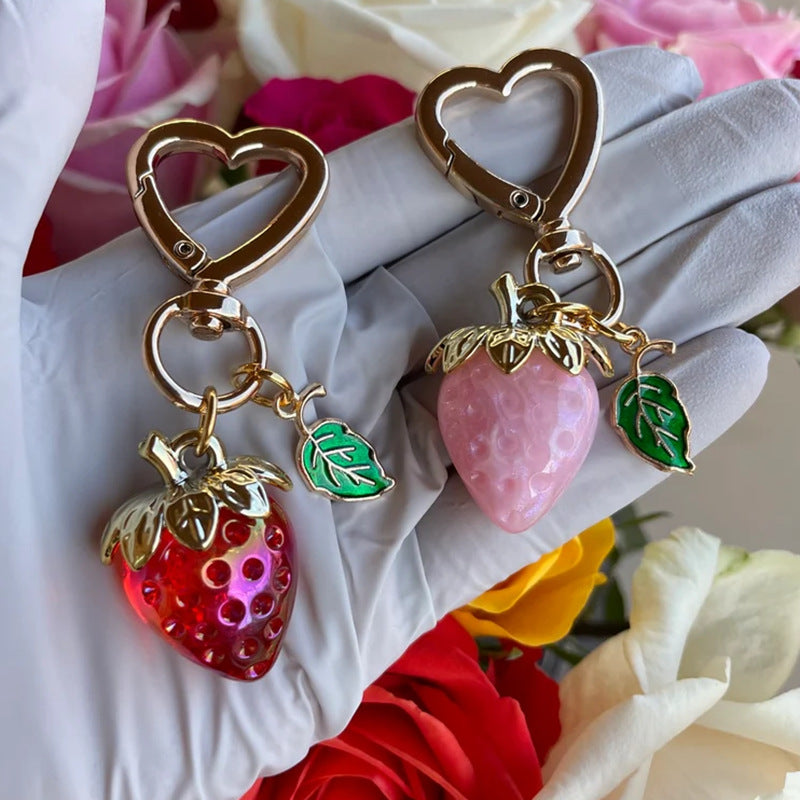 Cute Strawberry Keychain Pendant