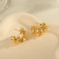 Golden C- Shaped Earrings - Viexta