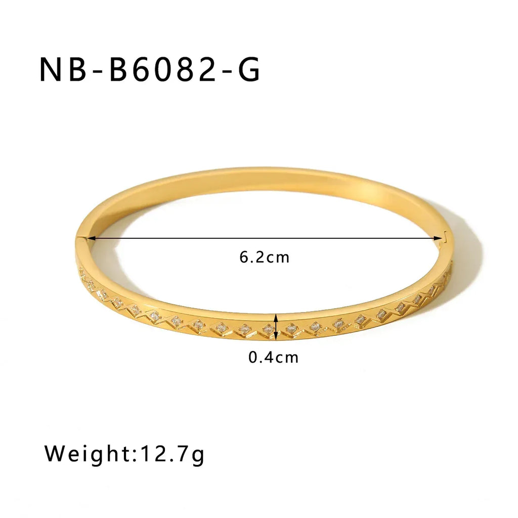 zircon-titanium-steel-electroplated-bracelet - Viexta