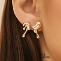 Lava Geometric Liquid Stud Earrings - Viexta