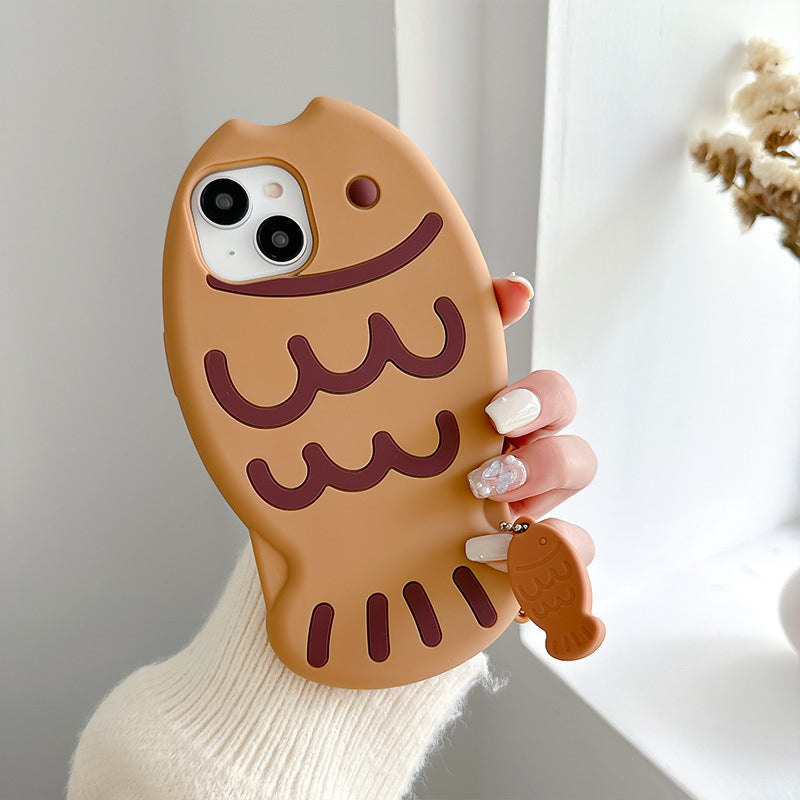 Cute Three-dimensional Taiyaki Silicone iPhone Case