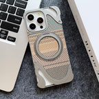 Frameless Heat Dissipation Armor Magnetic Bracket Metal iPhone Case
