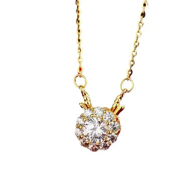 Stainless Steel Rotating Clavicle Necklace - Viexta