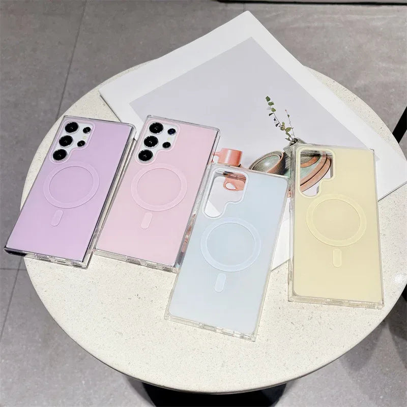 Macaron Color Series Magnetic Samsung Phone Case - Viexta