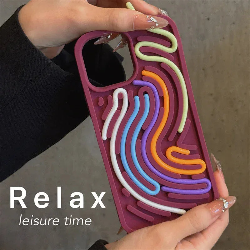 Decompression Puzzle Silicone iPhone Case - Viexta