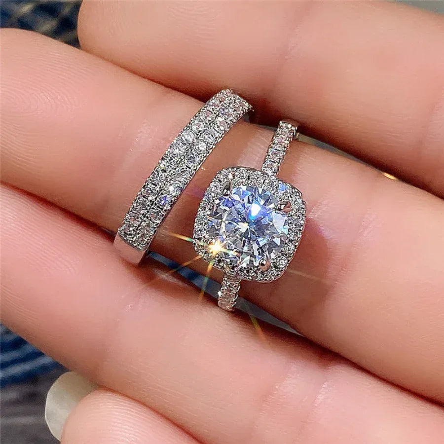 micro-inlaid-diamond-ring-set - Viexta