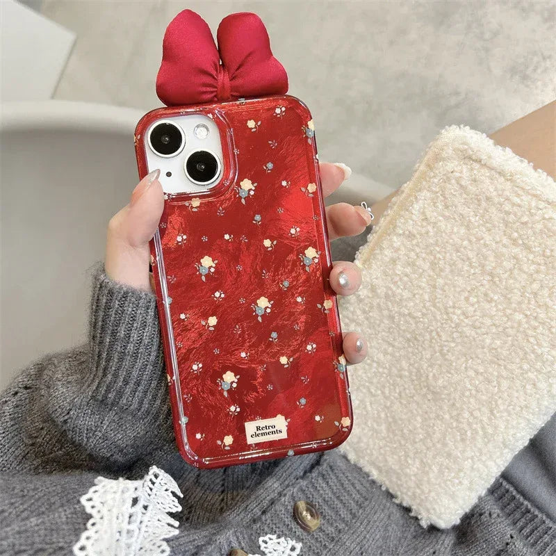 Red Floral iPhone Case - Viexta