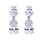 Water Drop Studded Zircon Earrings - Viexta
