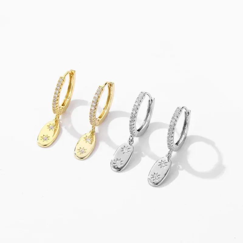 Octagonal Groove Earrings - Viexta