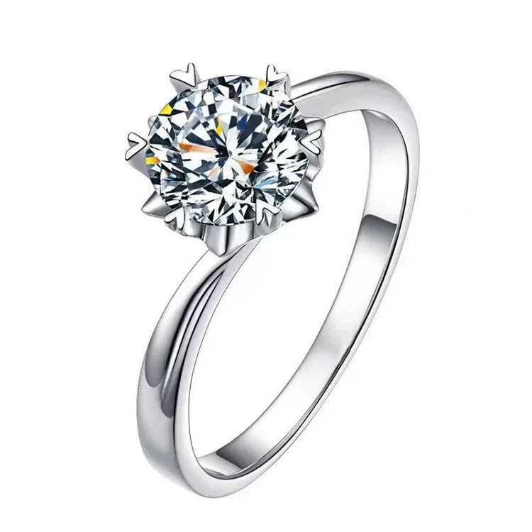 Six-claw 1 Karat Engagement Ring - Viexta