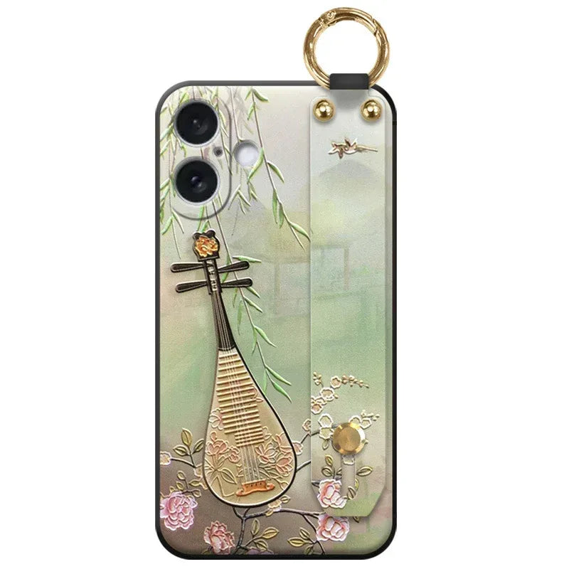 creative-retro-pipa-flower-bird-print-iphone-case - Viexta
