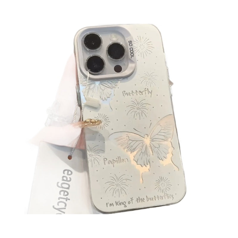 Butterflies and fireworks iphone case