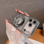 Edge Diamond Magnetic Quicksand Bracket Drop-resistant iPhone Case