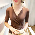 Mid-sleeve Mesh Top - Viexta