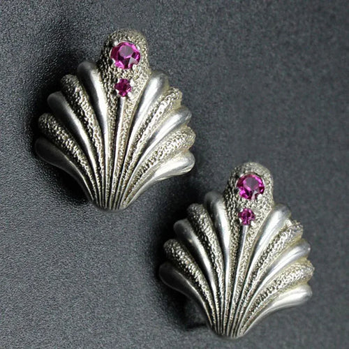 Alloy Shell Stud Earrings - Viexta