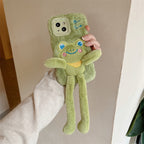 Cartoon Furry Pull-out Frog iPhone Case