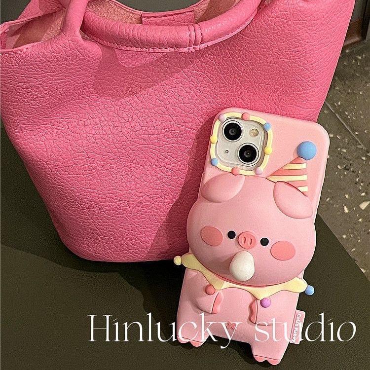 Press Bubble Blowing Cartoon Silicone iPhone Case - Viexta