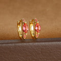 Multicolor Micro Inlaid Zircon Diamond Earrings - Viexta
