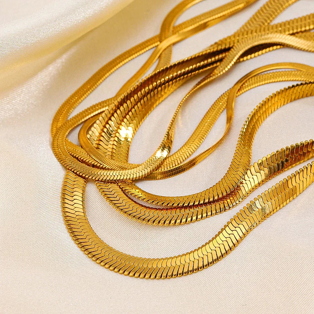 Stainless Steel Snake Collarbone Neckpiece - Viexta