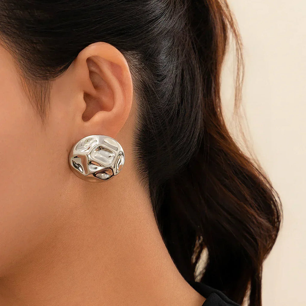 Glossy Water Drop Stud Earrings - Viexta