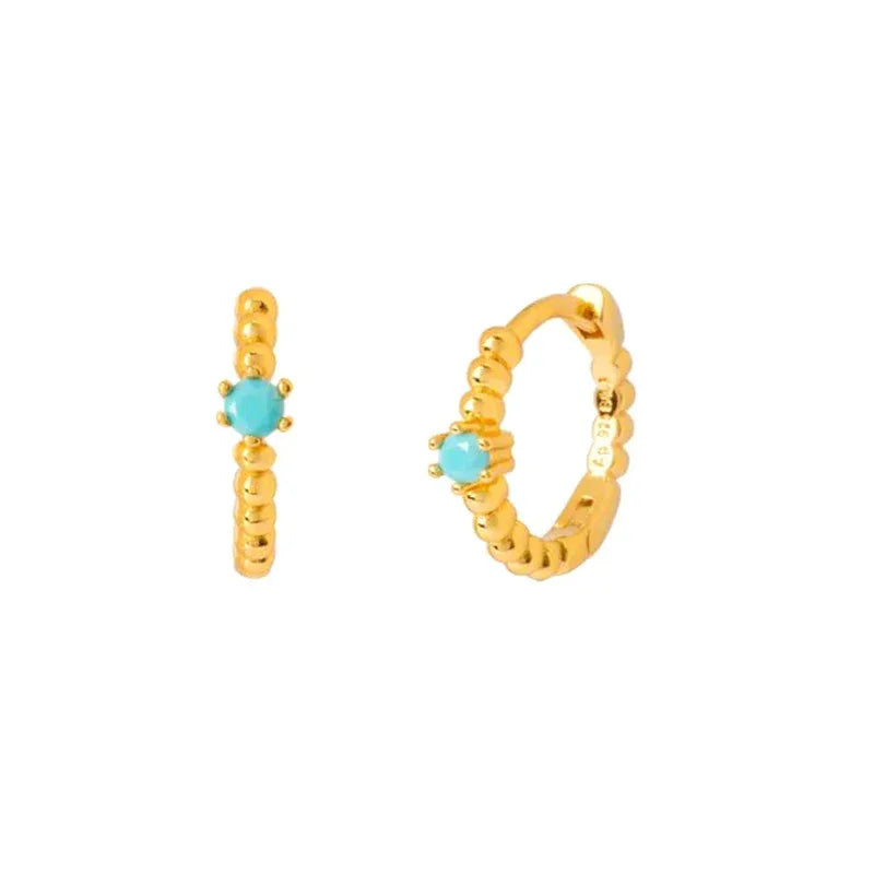 Round Rhinestone Earrings - Viexta