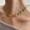 Niche Vintage Weave Gemstone Necklace - Viexta