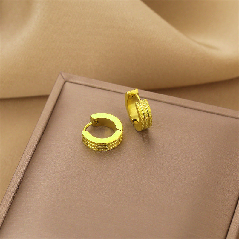 18k Trendy Hoops