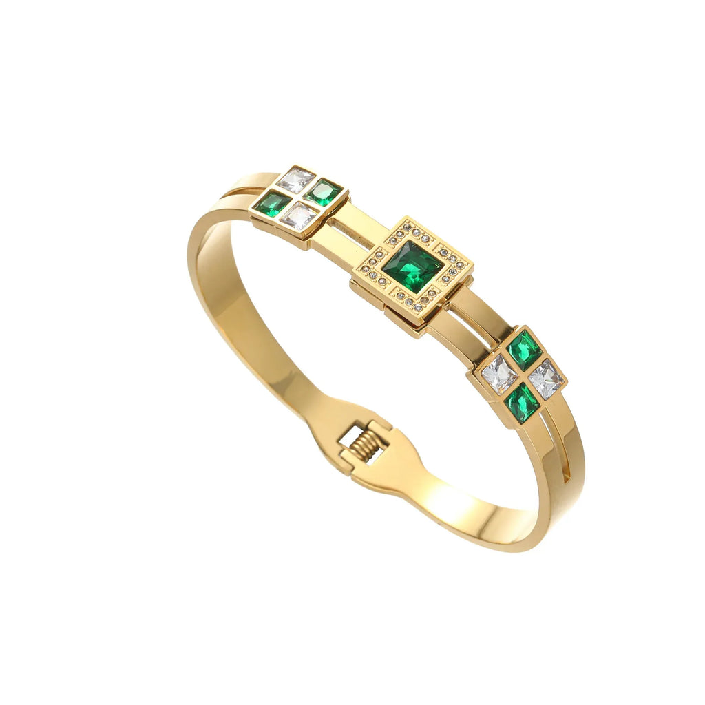 Titanium Steel Plated 18K Gold Light Luxury Bracelet - Viexta