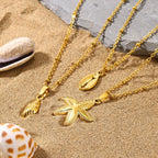 Starfish Beach Stainless Steel Shell Necklace - Viexta