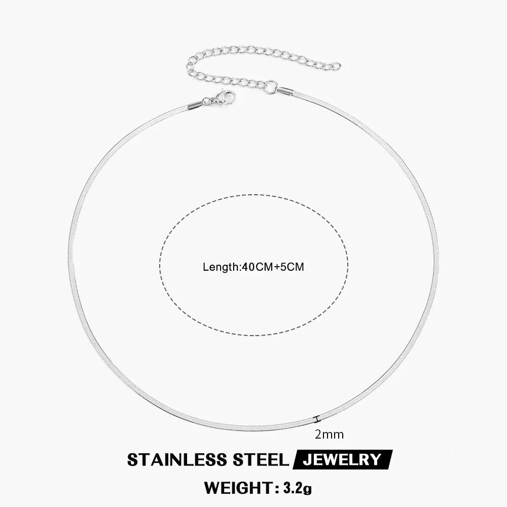 Stainless Steel Snake Collarbone Neckpiece - Viexta