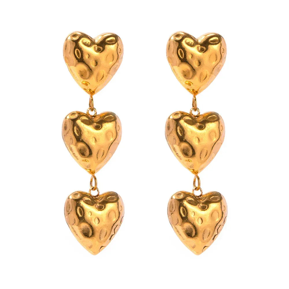 Baroque Love Heart Earrings - Viexta