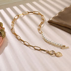 Fairy Temperamental Pearl Love Necklace